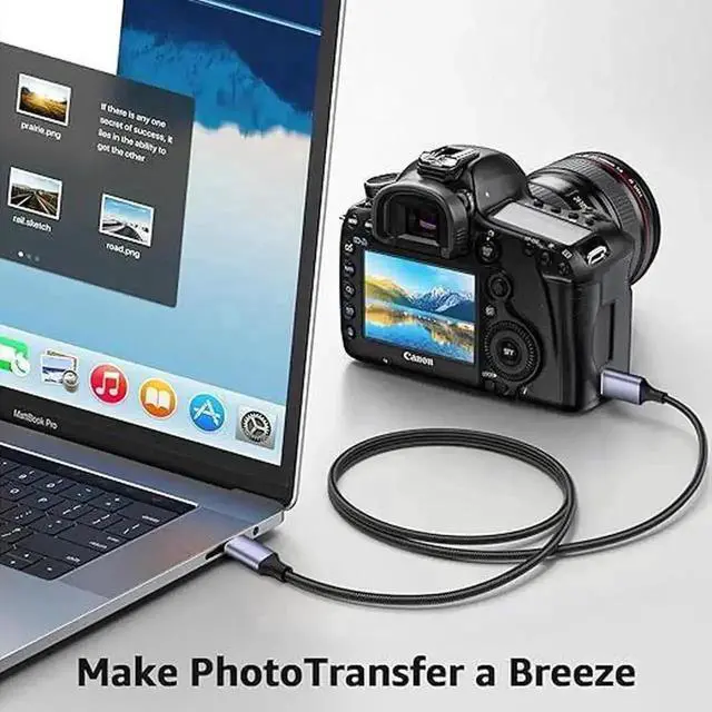 Alt view image 3 of 6 - WRIARICH USB C to Micro B Hard Drive Cable, 3.3ft/1M USB 3.0 5Gbps Data Transfer Cord for External HDD/SSD, Compatible with MacBook Pro/Air, iPad, Samsung Galaxy & More Black