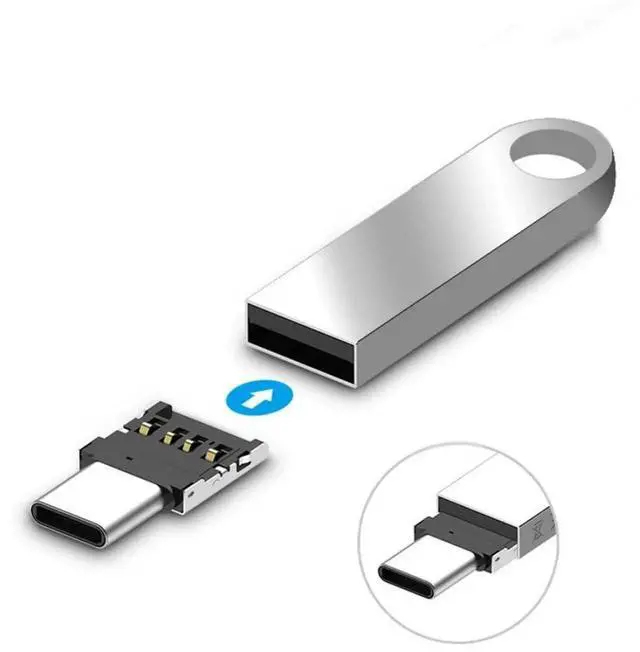 Alt view image 7 of 7 - WRIARICH 5 Pack Ultra Mini USB-C Male to USB 2.0 Female OTG Adapter, Portable Type-C OTG Connector for Phone, Tablet, Laptop