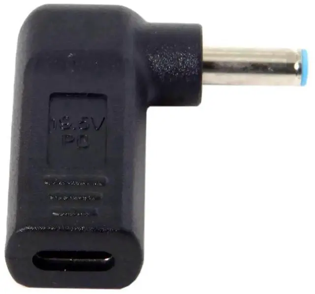 Alt view image 6 of 7 - WRIARICH 90 Degree Angled USB 3.1 Type-C Female to DC 4.5mmx3.0mm PD Emulator Trigger Adapter, 100W Fast Charging Converter for HP 4.5*3.0mm Barrel Jack Laptops