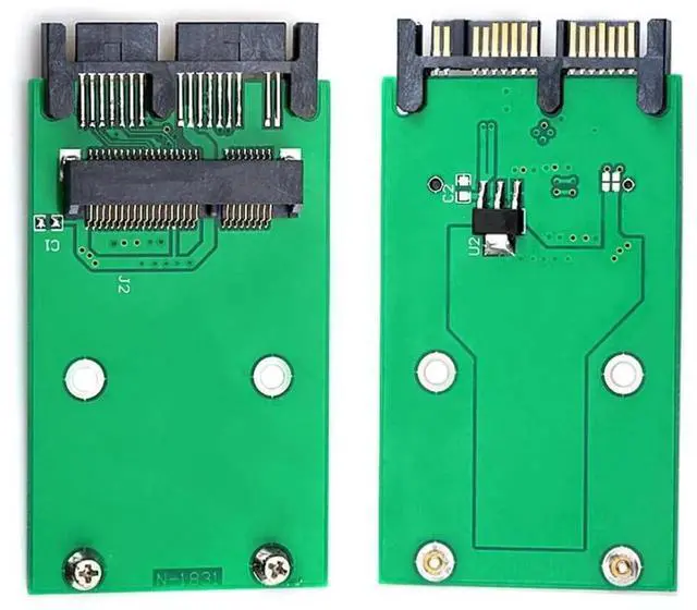 Alt view image 7 of 7 - WRIARICH Micro SATA 16 Pin to mSATA PCB Converter Adapter Board for 50mm mSATA SSD, Micro SATA to USB 3.0 Data Cable Included