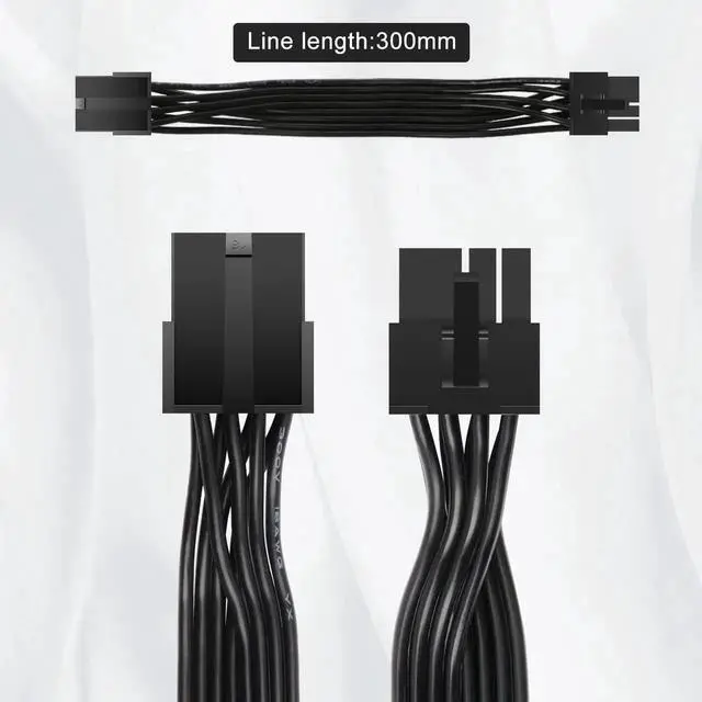 Alt view image 5 of 7 - WRIARICH 2 Pack 12 Inch 8 Pin PCIe Power Extension Cable, PCI Express GPU Power Cord