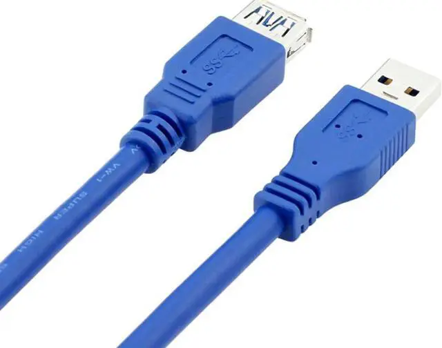 Alt view image 3 of 3 - WRIARICH USB Extension Cable,USB 3.0 Extension Cable/USB 3 A-Male to A-Female Cable in Blue, 16.4 ft. / 5m