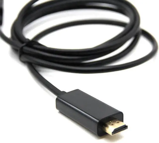 Alt view image 2 of 2 - WRIARICH 1.8M DP to HDMI-Compatible Cable, 1080P Full HD Audio Video Sync Cord for Laptop PC to HDTV Monitor Projector