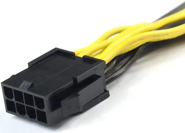 Alt view image 3 of 6 - WRIARICH 25cm CPU 8Pin to Dual 8Pin(6+2) GPU Power Adapter Cable for Graphics Card & Miner