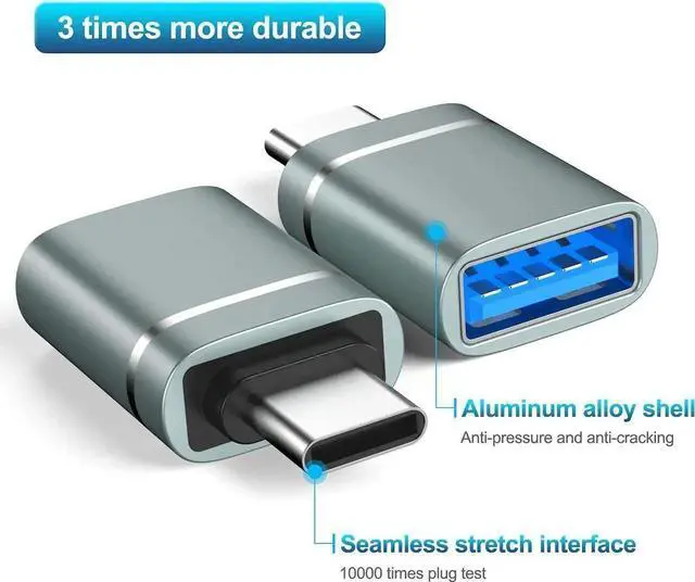 Alt view image 2 of 7 - WRIARICH 3 Pack USB C to USB 3.0 OTG Adapter, Type-C Male to USB-A Female Converter Compatible with 2021 iMac, 2021 iPad Pro, 2020 MacBook Pro, 2020 MacBook Air & All Thunderbolt 3 / USB-C Devices