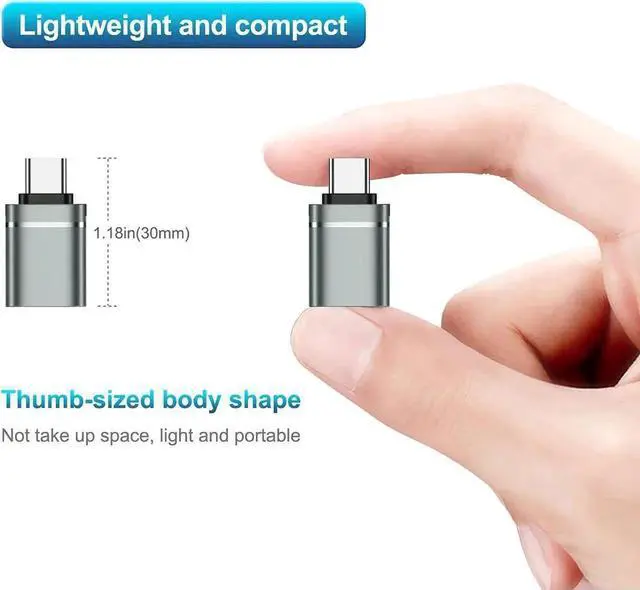 Alt view image 7 of 7 - WRIARICH 3 Pack USB C to USB 3.0 OTG Adapter, Type-C Male to USB-A Female Converter Compatible with 2021 iMac, 2021 iPad Pro, 2020 MacBook Pro, 2020 MacBook Air & All Thunderbolt 3 / USB-C Devices