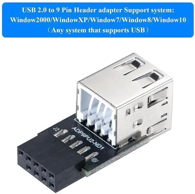 Alt view image 3 of 7 - WRIARICH 9Pin USB 2.0 Header 1 to 2 Port Dual Layer Splitter Adapter for PC Motherboard