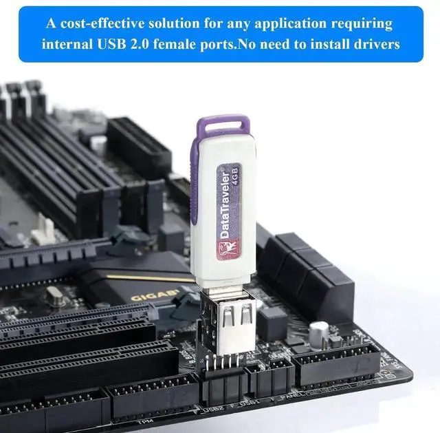 Alt view image 6 of 7 - WRIARICH 9Pin USB 2.0 Header 1 to 2 Port Dual Layer Splitter Adapter for PC Motherboard