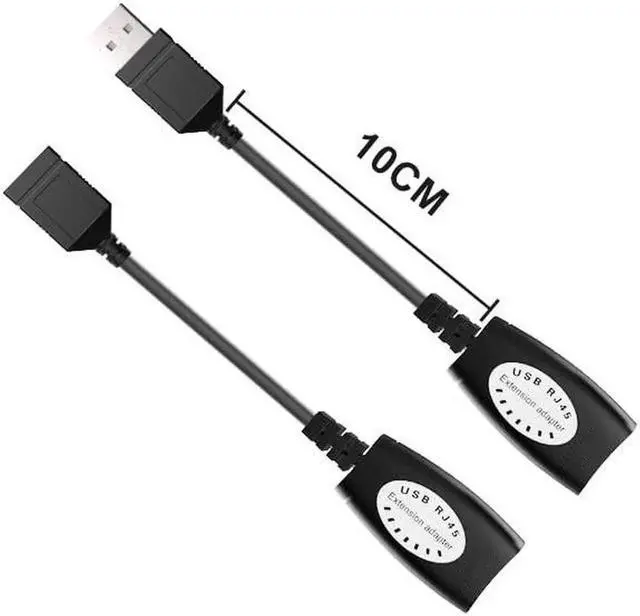 Alt view image 3 of 7 - WRIARICH USB 2.0 to RJ45 Cat5 Extender Adapter, USB Over Cat5e/Cat6 LAN Cable Extension Kit, 480Mbps USB Signal Extender Transmitter & Receiver for Printer, Webcam, Keyboard, Mouse