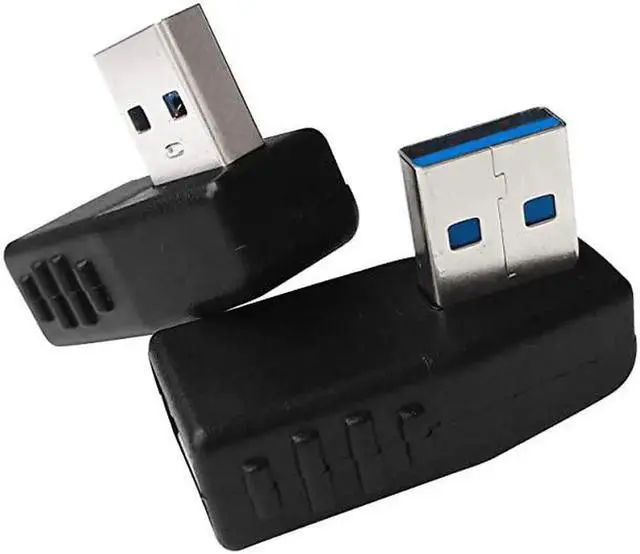 Alt view image 2 of 4 - WRIARICH 90 Degree Left & Right Angle USB 3.0 Male to Female Extension Adapter