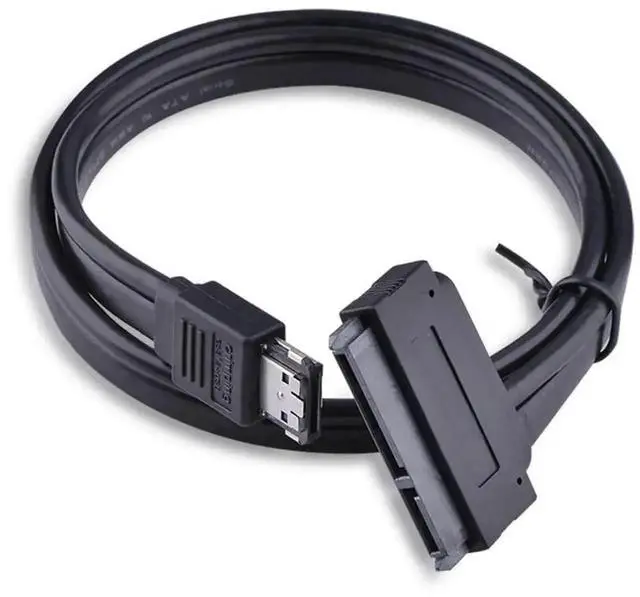 Alt view image 2 of 6 - WRIARICH 50cm Power eSATA to SATA 22Pin Cable, Power eSATA Extension Cord with 5V/12V Power for 2.5/3.5 Inch HDD & SSD
