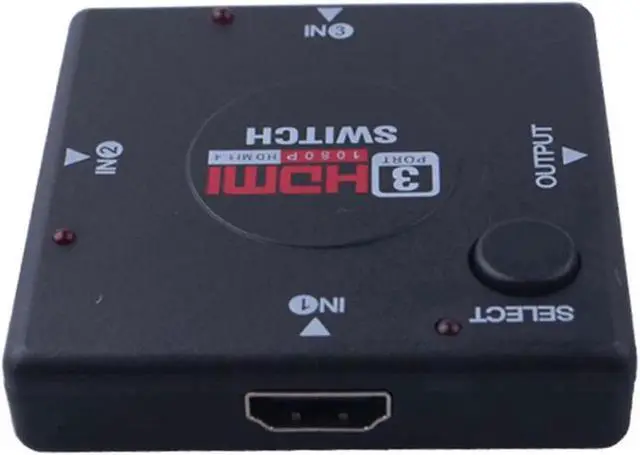 Alt view image 2 of 4 - WRIARICH 3 in 1 Out Manual HDMI Switch 3-Port 1080P Full HD Selector, 1×3 HDMI Manual Switcher Supports 1920×1080 Resolution for DVD Players, PC, Laptops & HDMI Media Devices