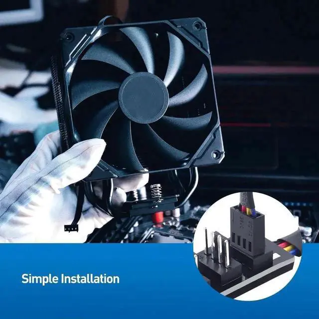 Alt view image 2 of 7 - WRIARICH 1-to-5 PWM Fan Hub Splitter with 16 Inch Extension Cable, PC Case Cooling Fan Connector Adapter