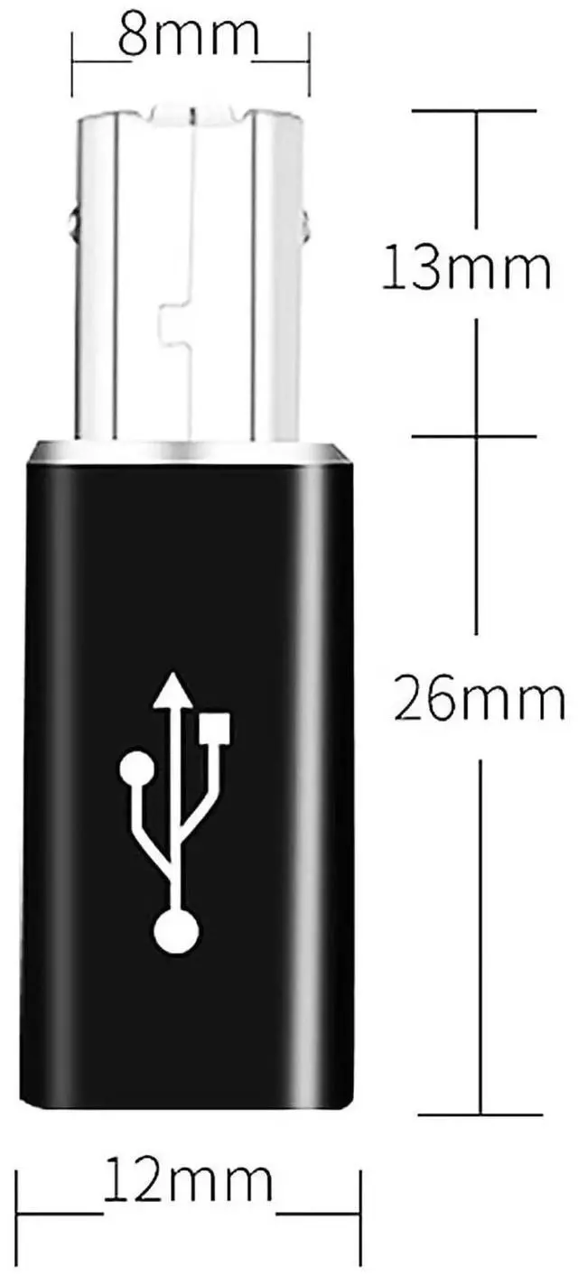 Alt view image 2 of 4 - WRIARICH 2 Pack USB B Male to USB C Female MIDI Adapter, USB Type B to USB-C Converter Connector Compatible with Printer, Electric Piano, MIDI Keyboard, Laptop, Tablet, All USB-C Devices