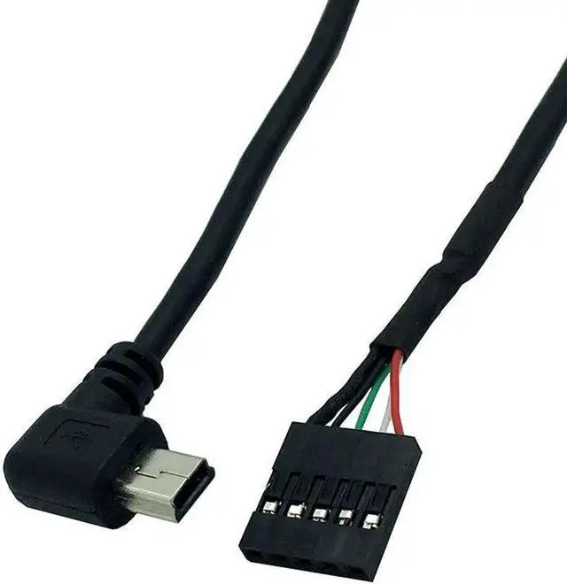 Main image of WRIARICH 50CM 90 Degree Right Angle Mini 5P Male to 5Pin 2.54 Header Female Cable for Motherboard
