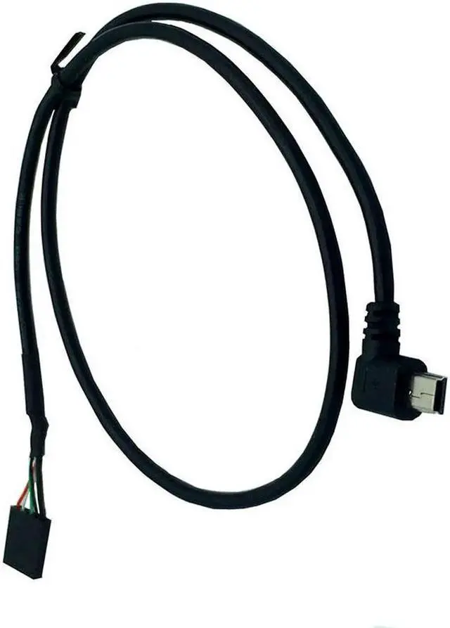 Alt view image 4 of 4 - WRIARICH 50CM 90 Degree Right Angle Mini 5P Male to 5Pin 2.54 Header Female Cable for Motherboard