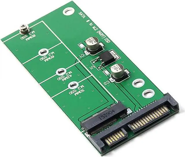 Alt view image 4 of 5 - WRIARICH M.2 NGFF SATA to 2.5" SATA Adapter Card, B/B+M Key, 6Gbps SATA III, Fits 2230-2280 SSD