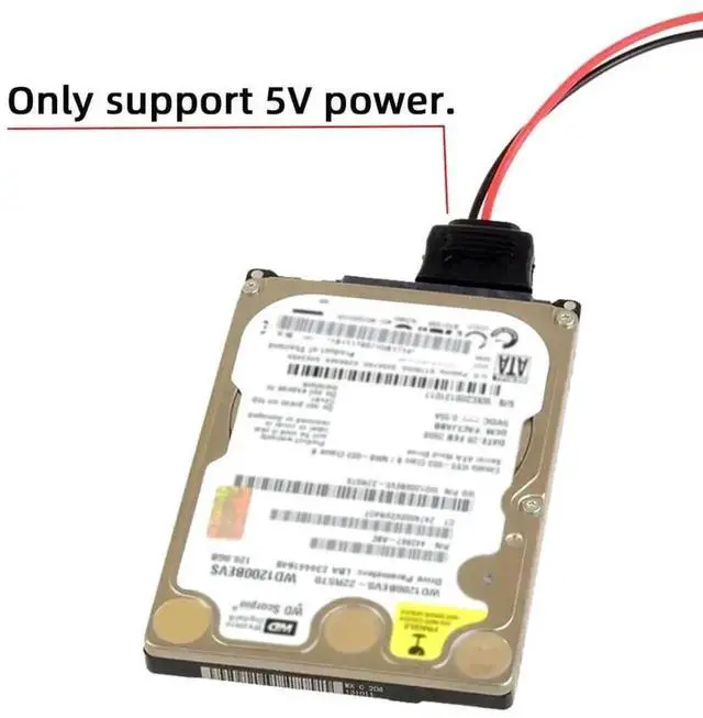 Alt view image 2 of 7 - WRIARICH SATA 15Pin 1 to 2 USB 2.0 Power Cable, 5V 2A Auxiliary Power Cord for 2.5" SATA HDD SSD