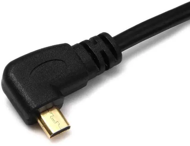 Alt view image 3 of 6 - WRIARICH 50cm Right Angle 90 Degree HDMI Male to Micro HDMI Male Cable for Phones, Tablets & HDTV