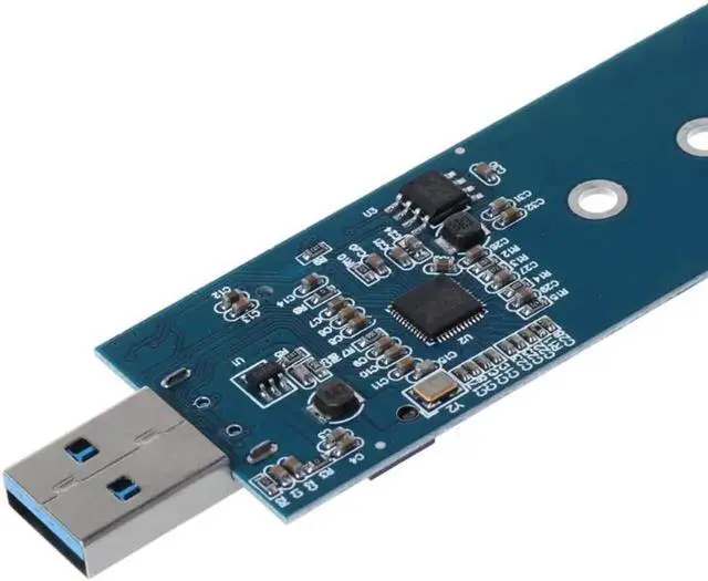 Alt view image 3 of 5 - WRIARICH USB 3.0 to M.2 NGFF B Key SSD Adapter, Portable 2280 M2 SSD Reader Converter for External Storage, Support B Key SATA M.2 Solid State Drives