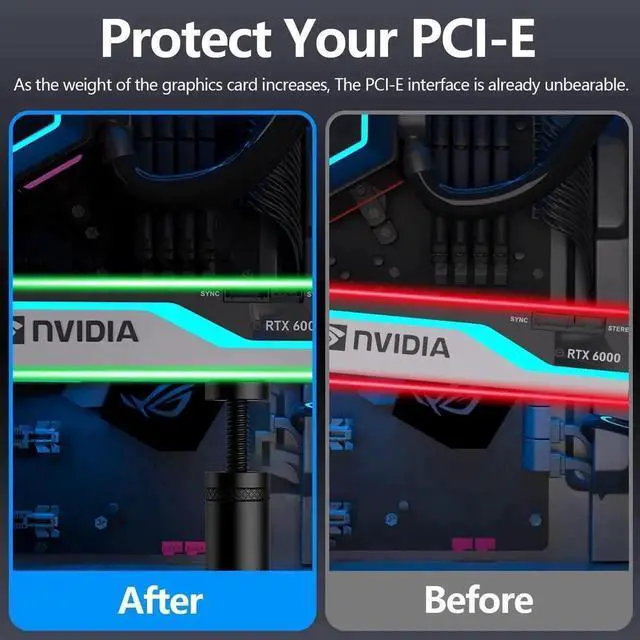 Alt view image 4 of 6 - WRIARICH S Size GPU Anti-Sag Support Bracket, Graphics Card Sag Prevention Holder Stand