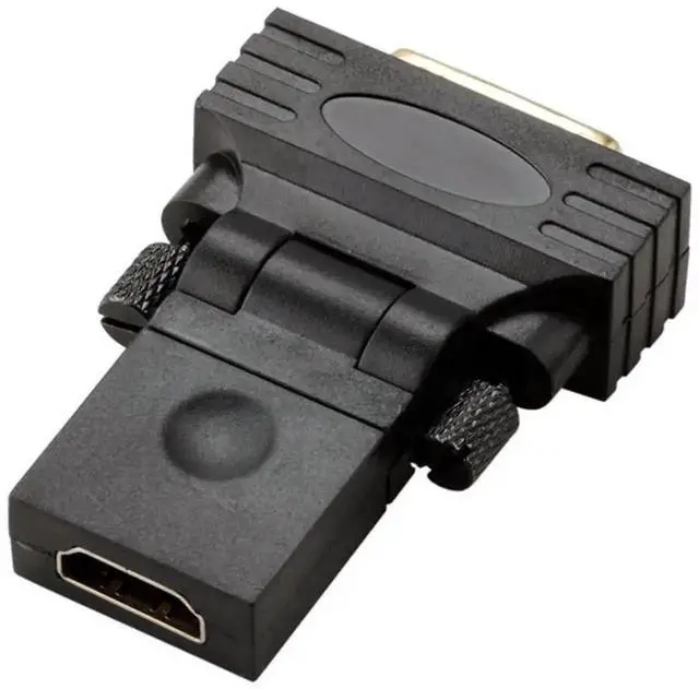 Alt view image 3 of 7 - WRIARICH 180°&360° Rotatable HDMI Female to DVI Male Adapter, Gold-Plated Bidirectional HDMI DVI Converter for TV Monitor Computer