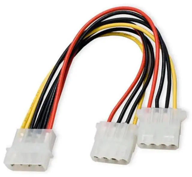 Alt view image 2 of 7 - WRIARICH 10cm 4Pin IDE 1 to 2 Power Splitter Cable, 5V/12V Output for HDD & SSD