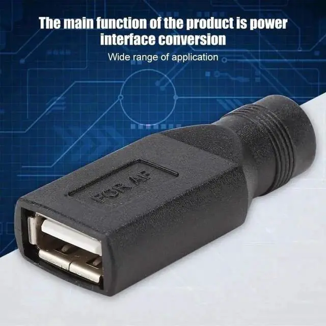 Alt view image 3 of 6 - WRIARICH USB A Female to DC 5.5x2.1mm Female Jack Adapter Connector, 5V USB to DC Power Converter for LED Strip, CCTV Camera, Mini Fan & Small Electronics