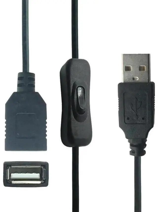 Alt view image 2 of 2 - WRIARICH 30cm ON/OFF Toggle Switch USB Extension Power Cable for USB Fan, USB Lamp & Small USB Devices