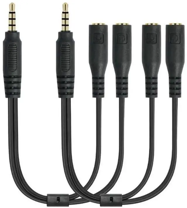 Main image of WRIARICH 3.5mm Male to Dual Female Y Audio Splitter Cable, Stereo Headphone Sharing Adapter Cord for MP3 MP4 Players