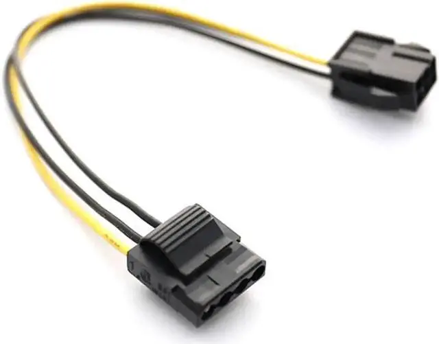 Main image of WRIARICH IDE 4Pin Molex Female to 6Pin PCIe Female Power Adapter Cable, Molex to PCI-E GPU Converter Cord for Graphics Video Card (1 Pack)
