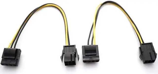 Alt view image 2 of 4 - WRIARICH IDE 4Pin Molex Female to 6Pin PCIe Female Power Adapter Cable, Molex to PCI-E GPU Converter Cord for Graphics Video Card (1 Pack)