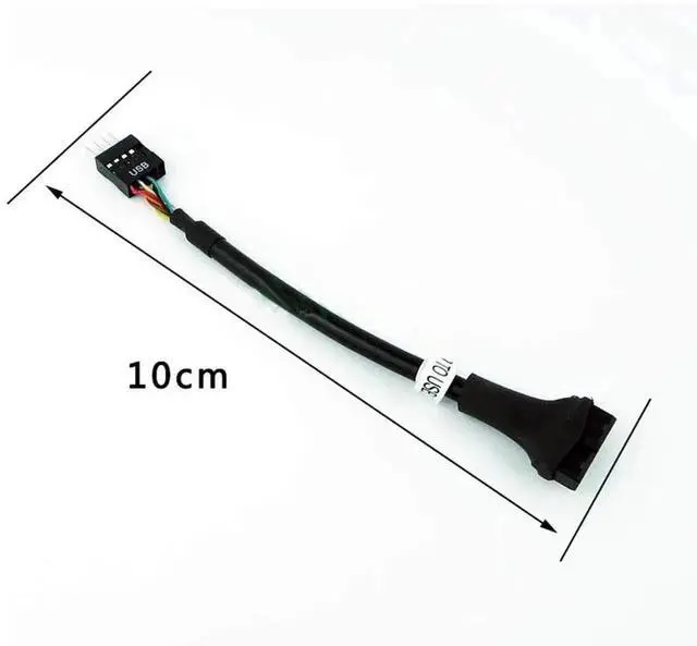 Alt view image 3 of 4 - WRIARICH 20 Pin USB 3.0 Header to 9 Pin USB 2.0 Adapter Cable, Female to Female Converter Wire for Desktop Motherboard