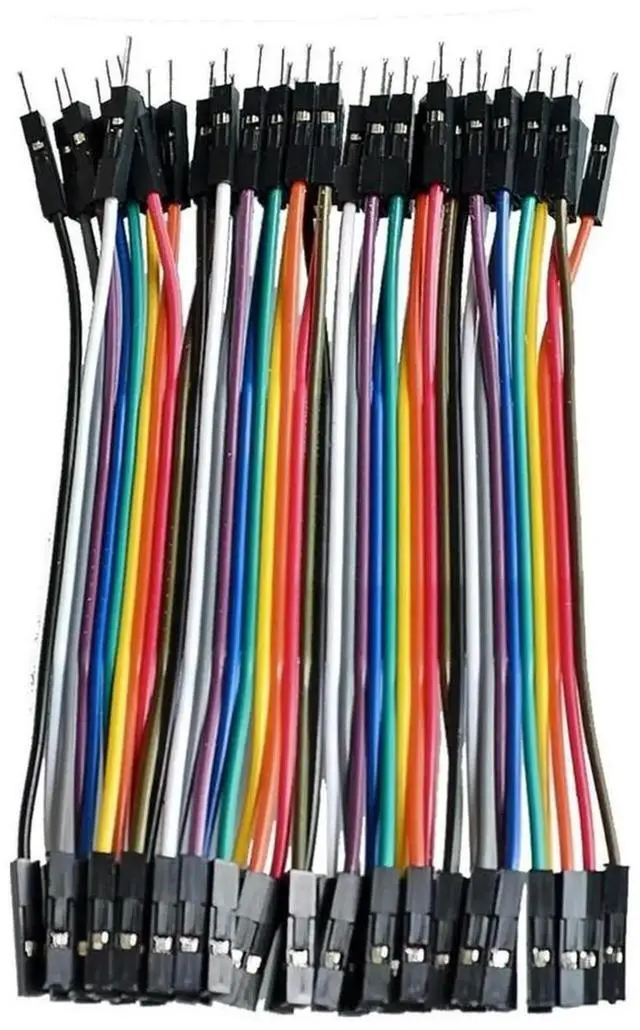Main image of WRIARICH 100PCS 10cm 2.54mm 1Pin Male to Female Jumper Wires, 1P-1P Dupont Cable for Arduino Breadboard Electronic DIY Projects