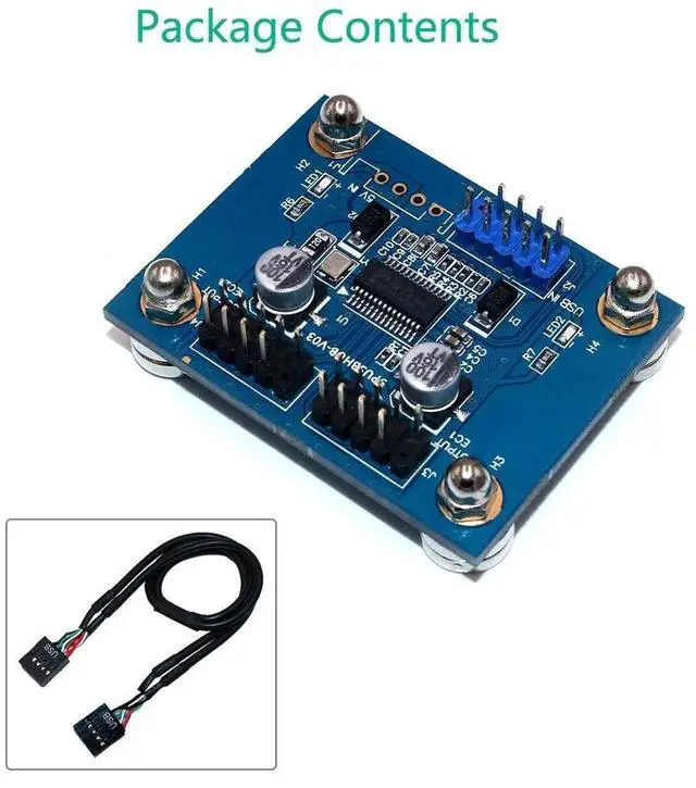 Alt view image 7 of 7 - WRIARICH 30CM 180-Degree USB2.0 9Pin Motherboard Header 1-to-2 Y Splitter Cable | Single Male Header to Dual USB2.0 Male Internal Expansion Cord