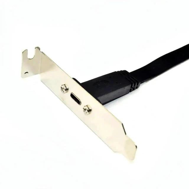 Alt view image 4 of 4 - WRIARICH 30cm USB 3.1 Type E Male to USB-C Female Front Panel Header Cable, Motherboard Type-E to USB-C Expansion Cord with Baffles