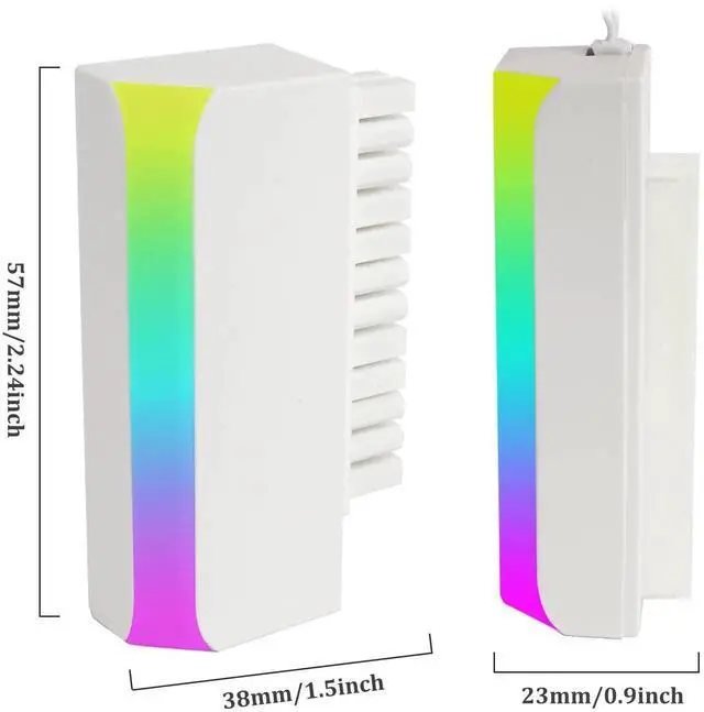 Alt view image 2 of 7 - WRIARICH White ATX 24Pin 90 Degree Power Adapter with 5V 3Pin ARGB, Male to Female Connector for Motherboard & PSU