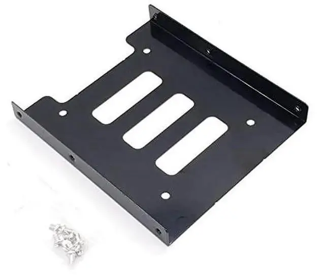 Alt view image 3 of 6 - WRIARICH Yellow 2.5" to 3.5" Metal HDD Mount Bracket with IDE 4P to SATA 15P Power Cable & SATA 3.0 Cord for Desktop & Server SSD/HDD