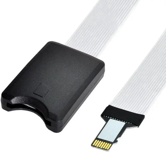 Alt view image 4 of 4 - WRIARICH AJMRTC TF Micro SD Male to SD Female Extension Cable, 60CM FPC Flat Soft Ribbon Extender Cord, Micro-SD Memory Card Adapter Cable for Camera, Raspberry Pi, Electronics Projects