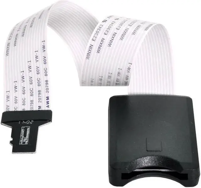 Alt view image 3 of 4 - WRIARICH AJMRTC TF Micro SD Male to SD Female Extension Cable, 60CM FPC Flat Soft Ribbon Extender Cord, Micro-SD Memory Card Adapter Cable for Camera, Raspberry Pi, Electronics Projects