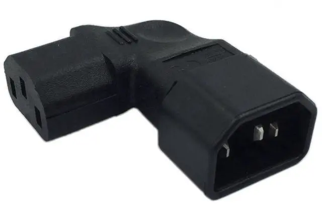 Main image of WRIARICH Right Angle IEC C14 Male to C13 Female Power Extension Cord, 3-Pin IEC 320 for PDU PSU UPS LCD LED TV Wall Mount