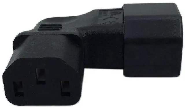 Alt view image 5 of 6 - WRIARICH Right Angle IEC C14 Male to C13 Female Power Extension Cord, 3-Pin IEC 320 for PDU PSU UPS LCD LED TV Wall Mount
