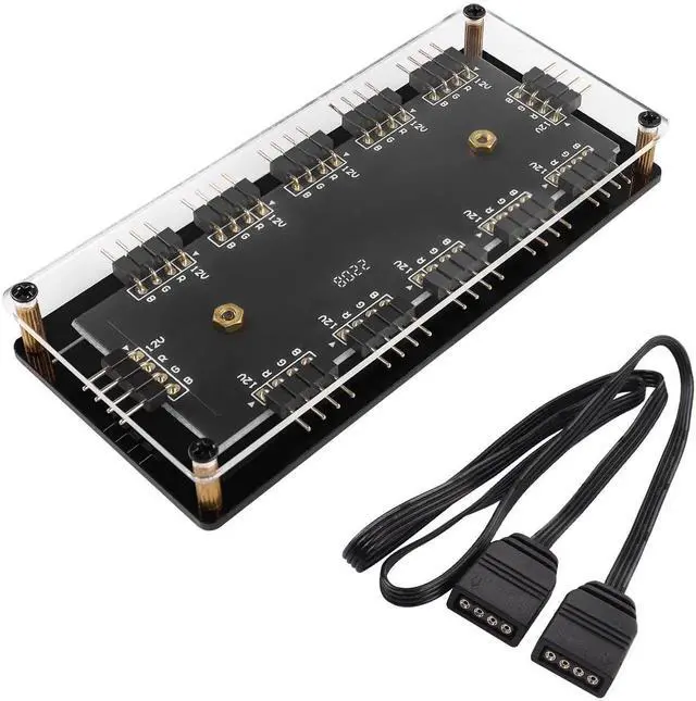 Main image of WRIARICH 1 to 10 4Pin RGB LED Y-Splitter Cable with 50CM Extension Wire, 12V RGB Strip Connector for 5050 3528 LED Strips