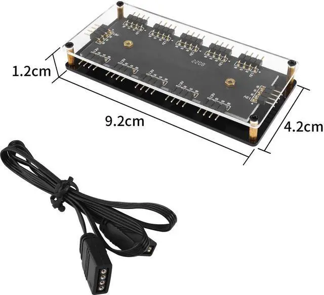 Alt view image 5 of 6 - WRIARICH 1 to 10 4Pin RGB LED Y-Splitter Cable with 50CM Extension Wire, 12V RGB Strip Connector for 5050 3528 LED Strips