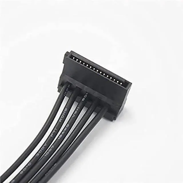 Alt view image 5 of 5 - WRIARICH 2 Pack 21 Inches 15Pin SATA to 5-Port SATA Power Splitter Extension Cable for Storage Drives