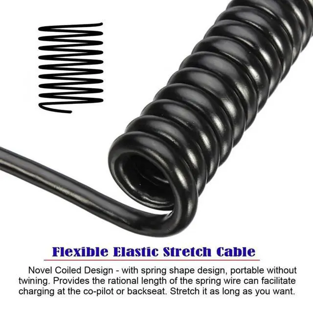 Alt view image 6 of 7 - WRIARICH 100cm Coiled Stretch HDMI 2.1 Male to Male Cable, Supports 8K@60Hz for HDTV, Laptops & Monitors