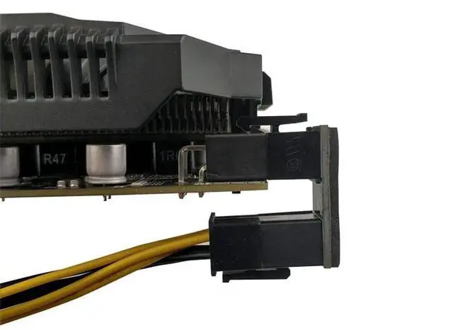 Alt view image 2 of 7 - WRIARICH 2 Pack 180 Degree Angled ATX 6Pin Male to Female GPU Power Adapter Connector, Graphics Card Right Angle Power Turn Plug