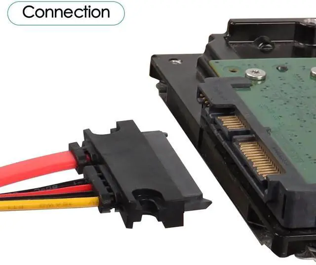Alt view image 2 of 7 - WRIARICH 2 Pack 50cm 22Pin SATA (7+15) Male to Female Data & Power Combo Extension Cable