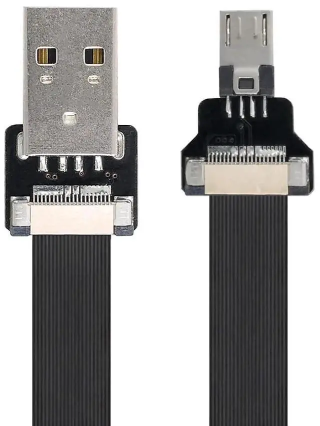 Alt view image 6 of 7 - WRIARICH 1.0M Flat Ribbon Micro USB Male to Male Extension Cable | USB2.0 Flexible Flex Cord