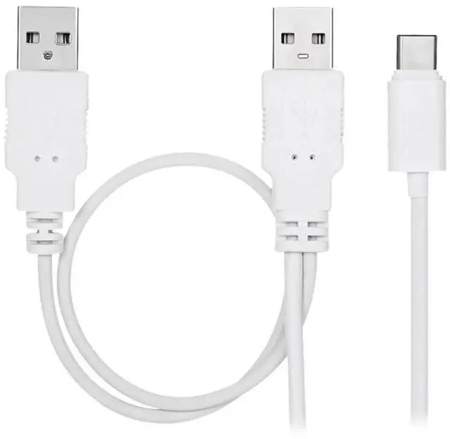 Main image of WRIARICH USB3.1 Type-C to Dual USB-A Male Y Splitter Cable | Extra Power Supplement for External Hard Drive & Smartphones